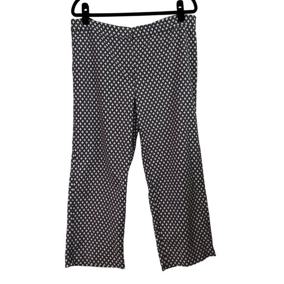 J.Jill Women's Chino Stretch Geometric Floral Print Office Cropped Pant Size 16 - Picture 1 of 12